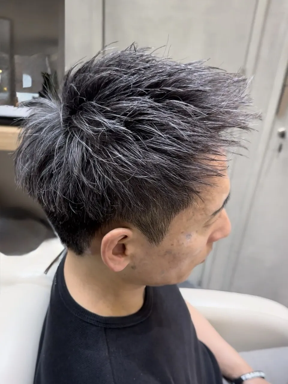 大人イケオジシルバーツーブロックスタイル