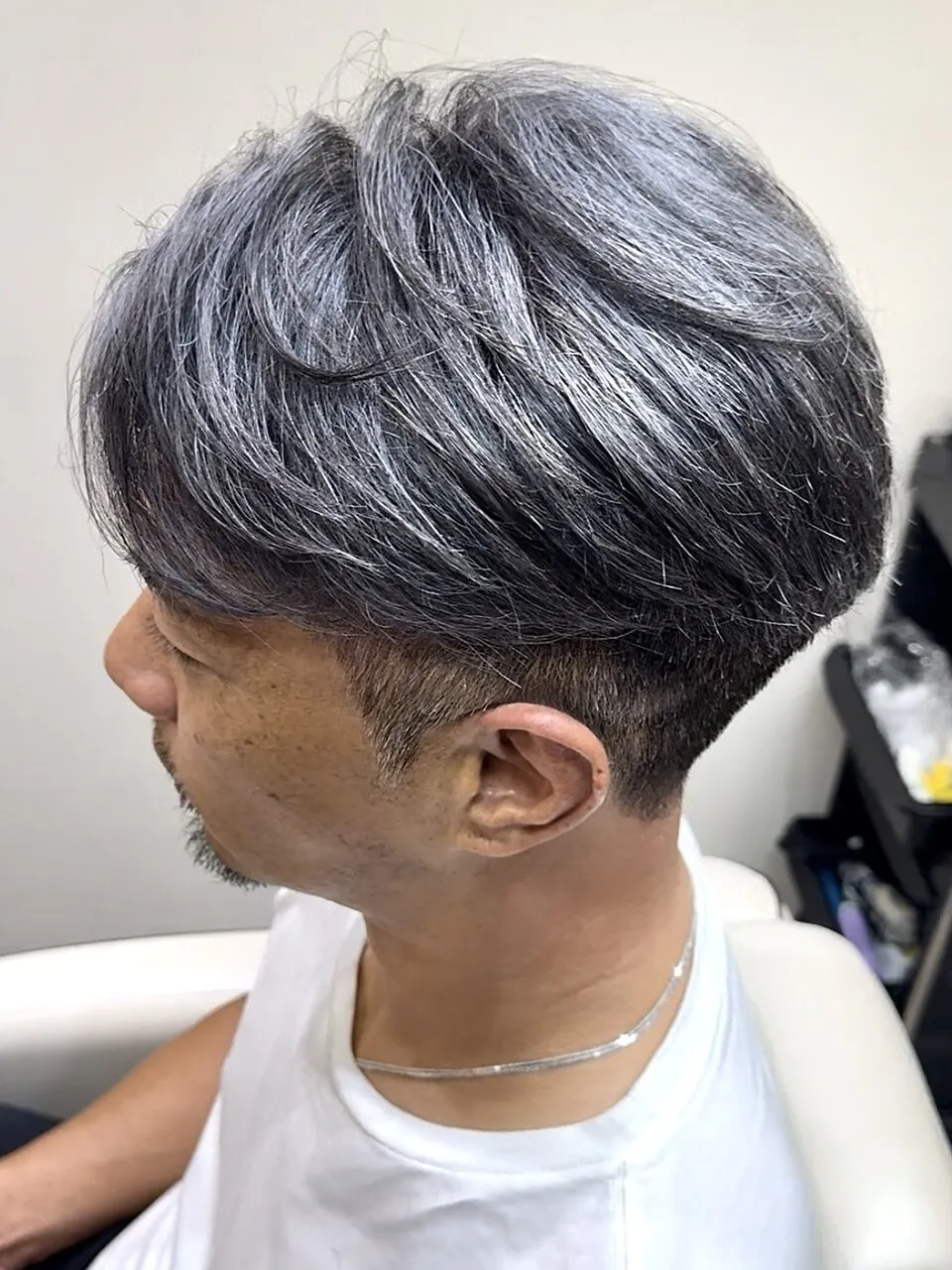 ちょいワルオヤジヘア/シルバーメッシュ