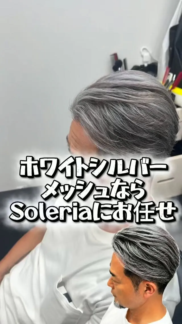 ホワイトシルバーメッシュならSoleriaにお任せ‼️